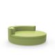 Daybed pistache ULM Vondom Ø 180 cm pivotant avec dossier fixe, coussins coordonnés