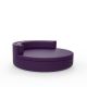 Daybed violet ULM Vondom Ø 180 cm pivotant avec dossier fixe, coussins coordonnés