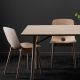 Table bois rectangulaire 205 cm ALLEY Woud, plateau chêne naturel, pieds chêne naturel