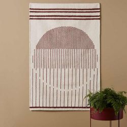 Tapis RAINING CIRCLE Woud, coloris bordeaux