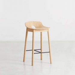 Chaise de bar MONO Woud, chêne naturel, assise 65 cm 