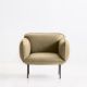 Fauteuil cuir camel NAKKI Woud