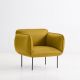 Fauteuil cuir jaune NAKKI Woud