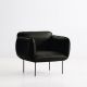 Fauteuil cuir noir NAKKI Woud