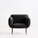 Fauteuil cuir noir NAKKI Woud