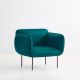 Fauteuil cuir turquoise NAKKI Woud