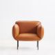 Fauteuil cuir whisky NAKKI Woud