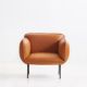 Fauteuil cuir whisky NAKKI Woud