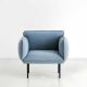 Fauteuil tissu bleu ciel NAKKI Woud