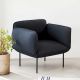 Fauteuil tissu noir NAKKI Woud