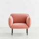 Fauteuil tissu orange Remix NAKKI Woud