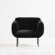 Fauteuil velours noir NAKKI Woud