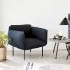 Fauteuil tissu noir NAKKI Woud