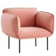 Fauteuil tissu orange Remix NAKKI Woud