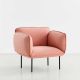 Fauteuil tissu orange Remix NAKKI Woud