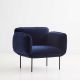 Fauteuil velours bleu NAKKI Woud