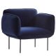 Fauteuil velours bleu NAKKI Woud