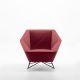 Fauteuil 3ANGLE Prostoria, tissu fraise 653 Divina MD