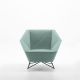 Fauteuil 3ANGLE Prostoria, tissu menthe 813 Divina MD