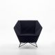 Fauteuil 3ANGLE Prostoria, tissu noir 193 Divina MD