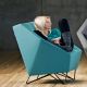 Fauteuil bleu turquoise 3ANGLE Prostoria