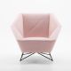 Fauteuil 3ANGLE Prostoria, tissu rose 613 Divina MD