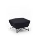 Pouf 3ANGLE Prostoria, tissu noir 193 Divina MD