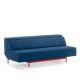 Canapé convertible PIL-LOW Prostoria, tissu Bleu 15 Era, piètement rouge