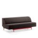 Canapé convertible PIL-LOW Prostoria, tissu Marron 21 Era, piètement rouge