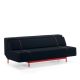 Canapé convertible PIL-LOW Prostoria, tissu Noir 14 Era, piètement rouge