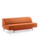 Canapé convertible PIL-LOW Prostoria, tissu Orange 05 Era, piètement rouge