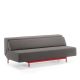 Canapé convertible PIL-LOW Prostoria, tissu Taupe 02 Era, piètement rouge