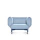 Fauteuil bleu ciel 38 SEGMENT Prostoria, pieds bleus