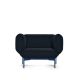 Fauteuil noir 14 SEGMENT Prostoria, pieds bleus