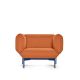 Fauteuil orange 05 SEGMENT Prostoria, pieds bleus