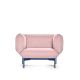 Fauteuil rose 19 SEGMENT Prostoria, pieds bleus