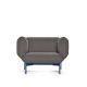 Fauteuil taupe 02 SEGMENT Prostoria, pieds bleus