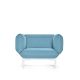 Fauteuil bleu azur 20 SEGMENT Prostoria, pieds blancs