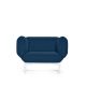 Fauteuil bleu 15 SEGMENT Prostoria, pieds blancs