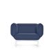 Fauteuil bleu denim 42 SEGMENT Prostoria, pieds blancs