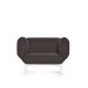 Fauteuil marron 21 SEGMENT Prostoria, pieds blancs