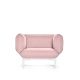 Fauteuil rose 19 SEGMENT Prostoria, pieds blancs