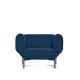 Fauteuil bleu 15 SEGMENT Prostoria, pieds anthracite