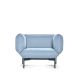 Fauteuil bleu ciel 38 SEGMENT Prostoria, pieds anthracite