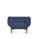 Fauteuil bleu denim 42 SEGMENT Prostoria, pieds anthracite