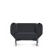 Fauteuil gris 13 SEGMENT Prostoria, pieds anthracite