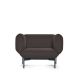 Fauteuil marron 21 SEGMENT Prostoria, pieds anthracite