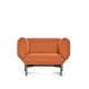 Fauteuil orange 05 SEGMENT Prostoria, pieds anthracite