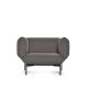 Fauteuil taupe 02 SEGMENT Prostoria, pieds anthracite