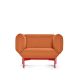 Fauteuil orange 05 SEGMENT Prostoria, pieds rouges